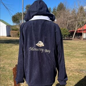 Monterrey Bay Reversible Navy/White Sea Otter Jacket Cheneral Coat Men's 2XL